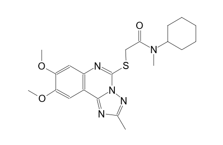 N-cyclohexyl-2-[(8,9-dimethoxy-2-methyl[1,2,4]triazolo[1,5-c]quinazolin-5-yl)sulfanyl]-N-methylacetamide