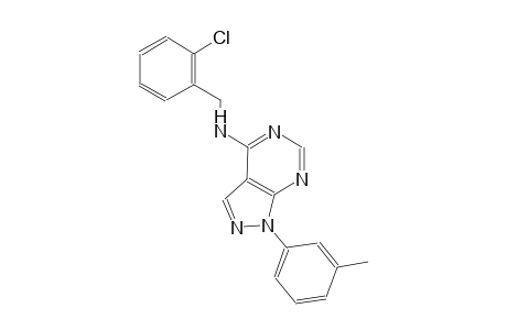 1H-pyrazolo[3,4-d]pyrimidin-4-amine, N-[(2-chlorophenyl)methyl]-1-(3-methylphenyl)-