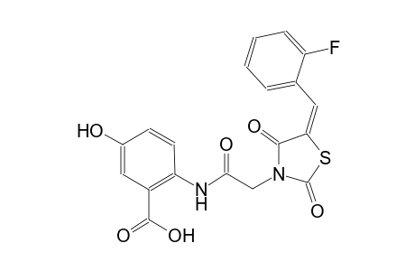 benzoic acid, 2-[[[(5E)-5-[(2-fluorophenyl)methylene]-2,4-dioxothiazolidinyl]acetyl]amino]-5-hydroxy-
