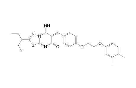 (6Z)-6-{4-[2-(3,4-dimethylphenoxy)ethoxy]benzylidene}-2-(1-ethylpropyl)-5-imino-5,6-dihydro-7H-[1,3,4]thiadiazolo[3,2-a]pyrimidin-7-one