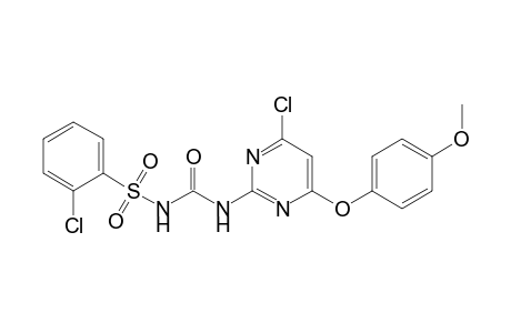 Benzenesulfonamide, 2-chloro-N-[[[4-chloro-6-(4-methoxyphenoxy)-2-pyrimidinyl]amino]carbonyl]-