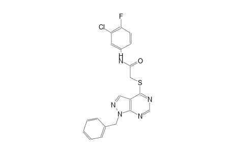 2-[(1-benzyl-1H-pyrazolo[3,4-d]pyrimidin-4-yl)sulfanyl]-N-(3-chloro-4-fluorophenyl)acetamide