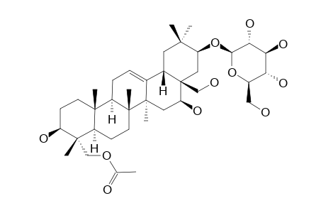 PLEUROSAPONIN-B;21-O-BETA-D-GLUCOPYRANOSYL-23-ACETOXYL-3-BETA,16-BETA,21-BETA,28-TETRAHYDROXY-OLEAN-12-EN