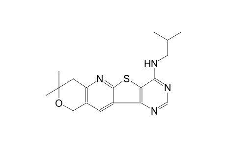 8H-pyrano[3'',4'':5',6']pyrido[3',2':4,5]thieno[3,2-d]pyrimidin-4-amine, 7,10-dihydro-8,8-dimethyl-N-(2-methylpropyl)-