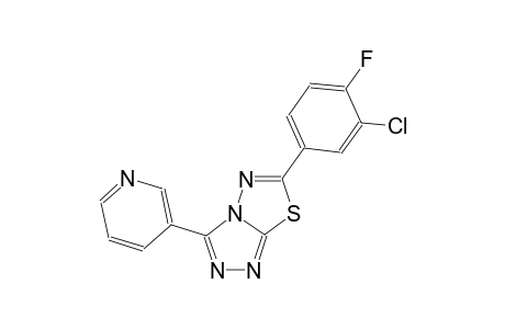 [1,2,4]triazolo[3,4-b][1,3,4]thiadiazole, 6-(3-chloro-4-fluorophenyl)-3-(3-pyridinyl)-