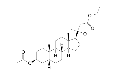 ETHYL-3-BETA-ACETOXY-20R-HYDROXY-23-NOR-5-BETA-CHOLAN-24-OATE