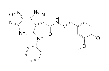 1-(4-amino-1,2,5-oxadiazol-3-yl)-N'-[(E)-(3,4-dimethoxyphenyl)methylidene]-5-[(methylanilino)methyl]-1H-1,2,3-triazole-4-carbohydrazide