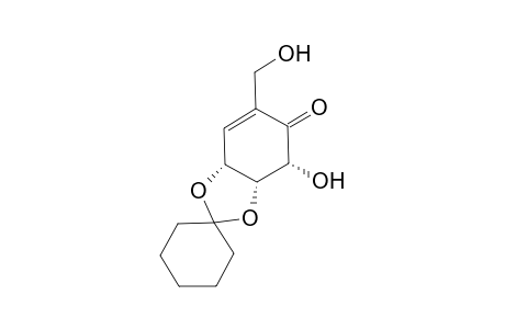 (3aS,4R,7aR)-4-hydroxy-6-(hydroxymethyl)-5-spiro[4,7a-dihydro-3aH-1,3-benzodioxole-2,1'-cyclohexane]one