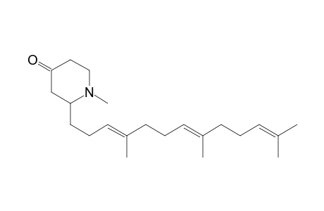 1-Methyl-2-[4,8,12-trimethyl-3(E),7(E),11-tridecatrienyl]-4-piperidone