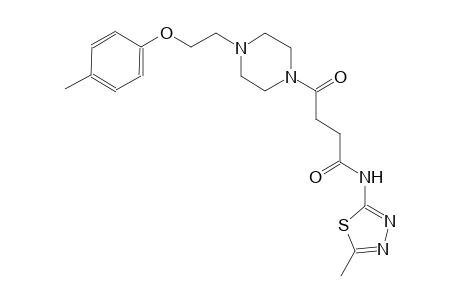 4-{4-[2-(4-methylphenoxy)ethyl]-1-piperazinyl}-N-(5-methyl-1,3,4-thiadiazol-2-yl)-4-oxobutanamide