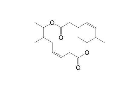 1,9-Dioxacyclohexadeca-4,13-diene-2-10-dione, 7,8,15,16-tetramethyl-