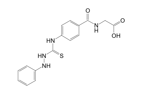 2-(4-(2-phenylhydrazinecarbothioamido)benzamido)acetic acid