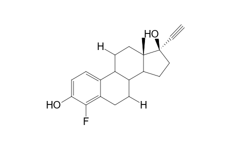 (13S,17R)-17-ethynyl-4-fluoranyl-13-methyl-7,8,9,11,12,14,15,16-octahydro-6H-cyclopenta[a]phenanthrene-3,17-diol