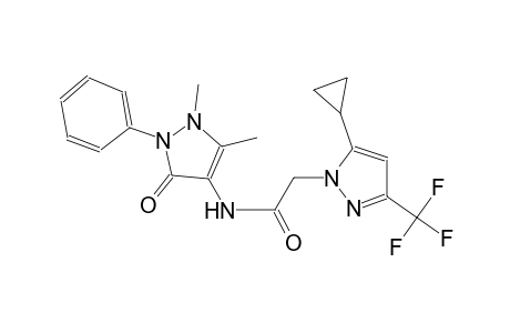 2-[5-cyclopropyl-3-(trifluoromethyl)-1H-pyrazol-1-yl]-N-(1,5-dimethyl-3-oxo-2-phenyl-2,3-dihydro-1H-pyrazol-4-yl)acetamide
