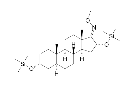 16.alpha.-hydroxyandrostene MO TMS or 3.alpha.,16-dihydroxy-5.alpha.-androstan-17-one MO TMS