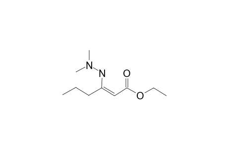 Ethyl 3-(N,N-dimethylhydrazino)-2-hexenoate
