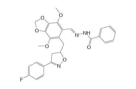benzoic acid, 2-[(E)-[6-[[3-(4-fluorophenyl)-4,5-dihydro-5-isoxazolyl]methyl]-4,7-dimethoxy-1,3-benzodioxol-5-yl]methylidene]hydrazide