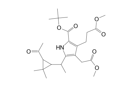 1H-Pyrrole-3-propanoic acid, 5-[1-(3-acetyl-2,2-dimethylcyclopropyl)ethyl]-2-[(1,1-dimethylethoxy)carbonyl]-4-(2-methoxy-2-oxoethyl)-, methyl ester