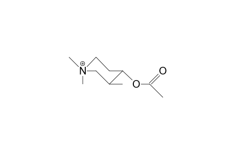 trans-4-Acetyloxy-1,1,3-trimethyl-piperidine cation