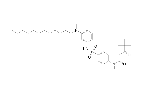 Pentanamide, N-[4-[[[3-(dodecylmethylamino)phenyl]amino]sulfonyl]phenyl]-4,4-dimethyl-3-oxo-