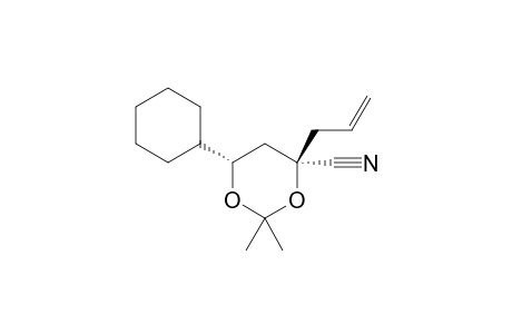 (4R*,6S*)-cis-4-Cyano-6-cyclohexyl-2,2-dimethyl-4-(prop-2-enyl)-1,3-dioxane
