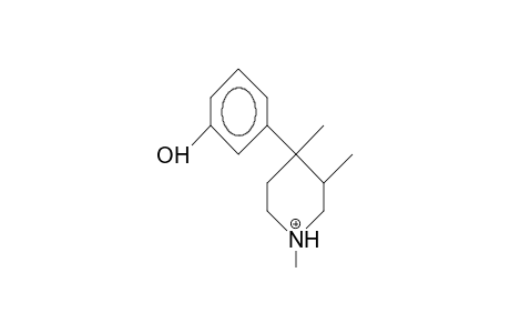 cis-4-(3-Hydroxy-phenyl)-1,3,4-trimethyl-piperidinium cation