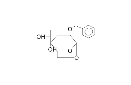 1,6-ANHYDRO-2-O-BENZYL-3-DEOXY-4-C-(L-GLYCERO-1'-HYDROXYETHYL)-BETA-D-XYLOHEXOPYRANOSE