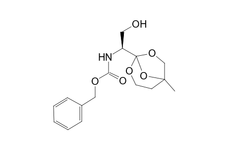 (1S)-[2-Hydroxy-1-(5-methyl-2,7,8-trioxabicyclo[3.2.1]oct-1-yl)ethyl]carbamic acid benzyl ester