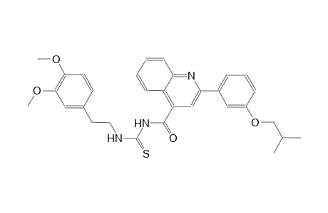 N-[2-(3,4-dimethoxyphenyl)ethyl]-N'-{[2-(3-isobutoxyphenyl)-4-quinolinyl]carbonyl}thiourea