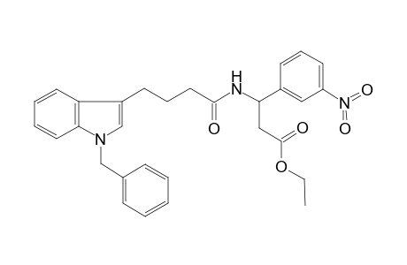 3-(3-nitrophenyl)-3-[[1-oxo-4-[1-(phenylmethyl)-3-indolyl]butyl]amino]propanoic acid ethyl ester