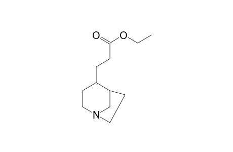 Racemic cis-1-azabicyclo[3.2.1]octane-4-propionic acid ethyl ester acidic oxalate