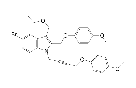 5-bromo-3-(ethoxymethyl)-1-[4-(p-methoxyphenoxy)-2-butynyl]-2-[(p-methoxyphenoxy)methyl]indole