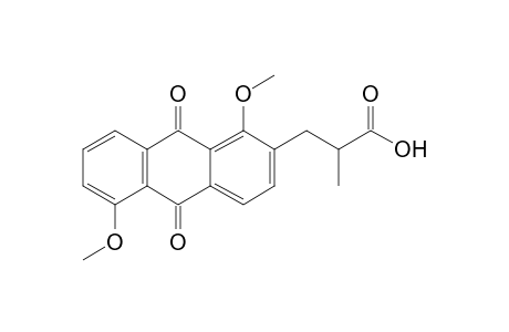 3-(1',5'-Dimethoxy-9',10'-dioxo-9',10'-dihydroanrhracen-2'-yl)-2-methylpropionic acid