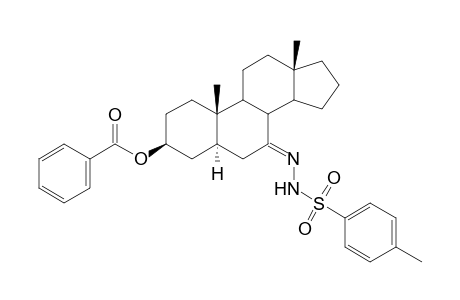Benzenesulfonic acid, 4-methyl-, [(3.beta.,5.alpha.)-3-(benzoyloxy)androstan-7-ylidene]hydrazide
