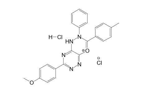 7-(p-Methoxyphenyl)-3-(p-methylphenyl)-2-phenyl-1,2,4-triazino[5,6-e]-1,3,4-oxadiazinium chloride hydrchloride salt