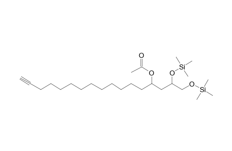 1,2-Dihydroxyheptadec-16-yn-4-yl acetate, 2tms