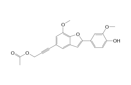 5-(3-Acetoxyprop-2-ynyl)-2-(4-hydroxy-3-methoxyphenyl)-7-methoxybenzofuran