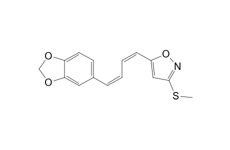 3-Methylthio-5-(4-(3,4-methylenedioxyphenyl)-1,3-butadienyl)isoxazole