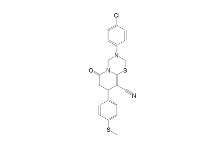 2H,6H-pyrido[2,1-b][1,3,5]thiadiazine-9-carbonitrile, 3-(4-chlorophenyl)-3,4,7,8-tetrahydro-8-[4-(methylthio)phenyl]-6-oxo-