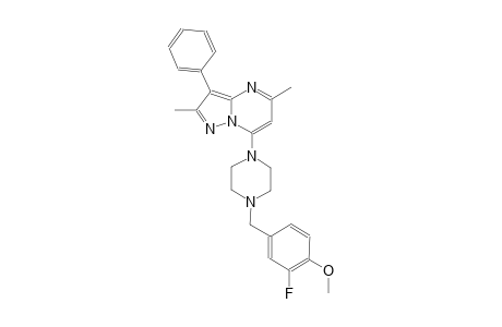 7-[4-(3-fluoro-4-methoxybenzyl)-1-piperazinyl]-2,5-dimethyl-3-phenylpyrazolo[1,5-a]pyrimidine