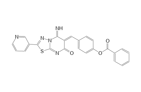 4-[(Z)-(5-imino-7-oxo-2-(3-pyridinyl)-5H-[1,3,4]thiadiazolo[3,2-a]pyrimidin-6(7H)-ylidene)methyl]phenyl benzoate