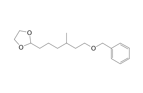 1-[2-(1,3-Dioxalanyl)]-4-methyl-6-(benzyloxy)hexane