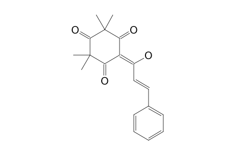 CHAMPANONE_A;2,2,4,4-TETRAMETHYL-6-(1-OXO-3-PHENYL-2-(E)-ENYL)-CYCLOHEXANE-1,3,5-TRIONE