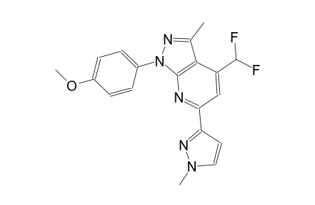 1H-pyrazolo[3,4-b]pyridine, 4-(difluoromethyl)-1-(4-methoxyphenyl)-3-methyl-6-(1-methyl-1H-pyrazol-3-yl)-
