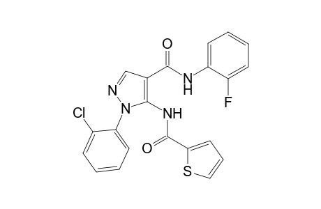 1-(2-Chlorophenyl)-4-N-(2-fluorophenyl)-5-C-thiophene-2-1H-pyrazole-4,5-dicarboxamide
