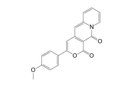 1,11-Dihydro-3-(4-methoxy-phenyl)-pyrano[4,3-b]quinolizine-1,11-dione