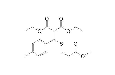 Diethyl 2-[[(3'-methoxy-3'-oxopropyl)sulfanyl]< p-methylphenyl> methyl}-malonate