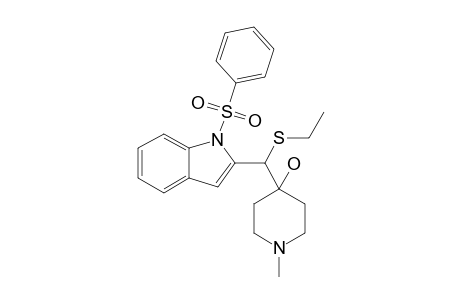 4-[1-ETHYLTHIO-1-(1-PHENYLSULFONYL-INDOLYL)-METHYL]-1-METHYL-4-PIPERIDINOL