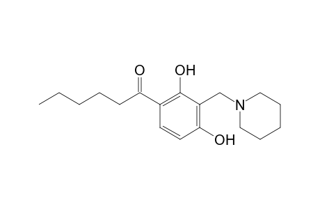 2',4'-dihydroxy-3'-(piperidinomethyl)hexanophenone