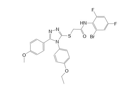 N-(2-bromo-4,6-difluorophenyl)-2-{[4-(4-ethoxyphenyl)-5-(4-methoxyphenyl)-4H-1,2,4-triazol-3-yl]sulfanyl}acetamide